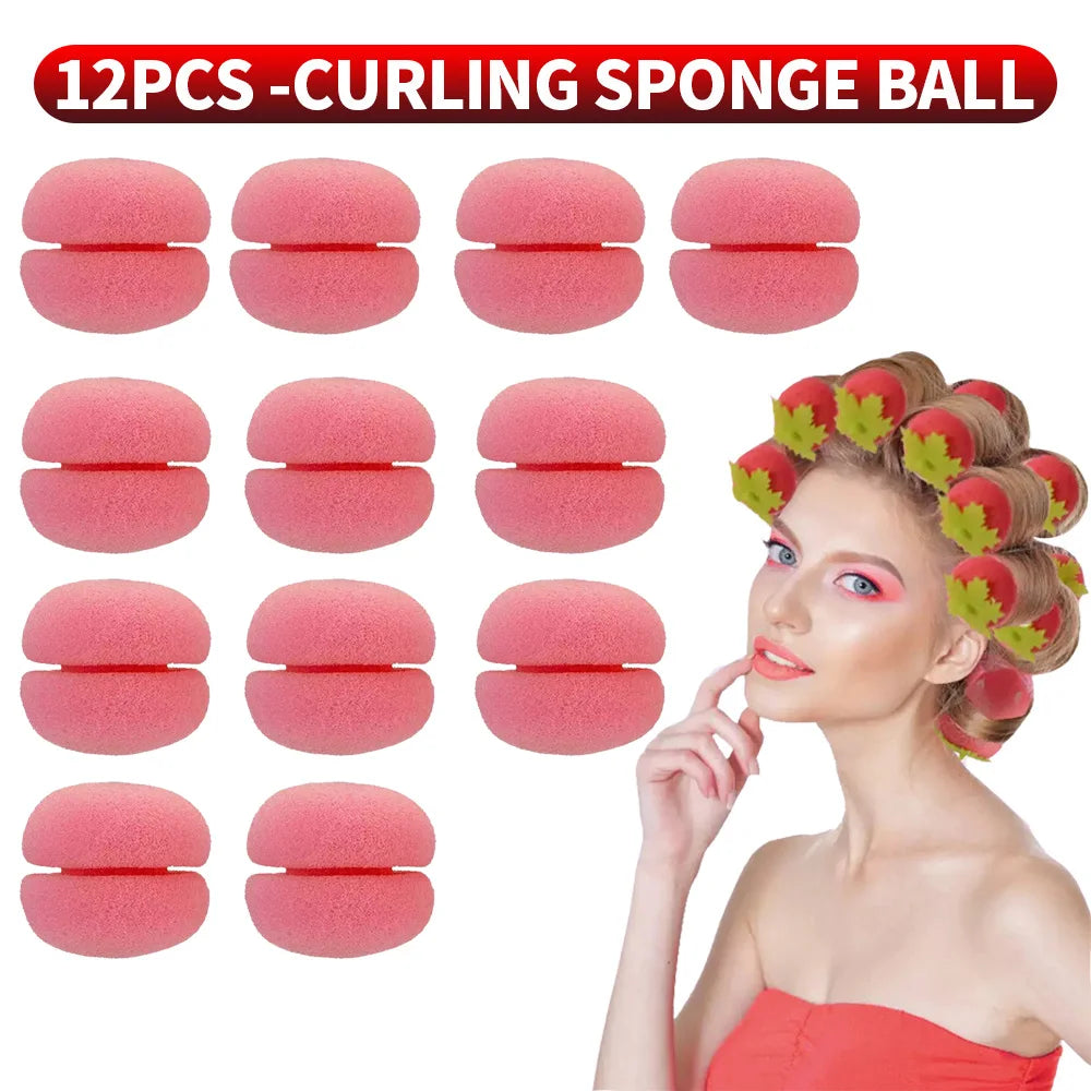 Foam Sponge Hair Rollers for Curly Styling – 1 to 12 Pack Foam Hair Rollers SWANS 12PCS