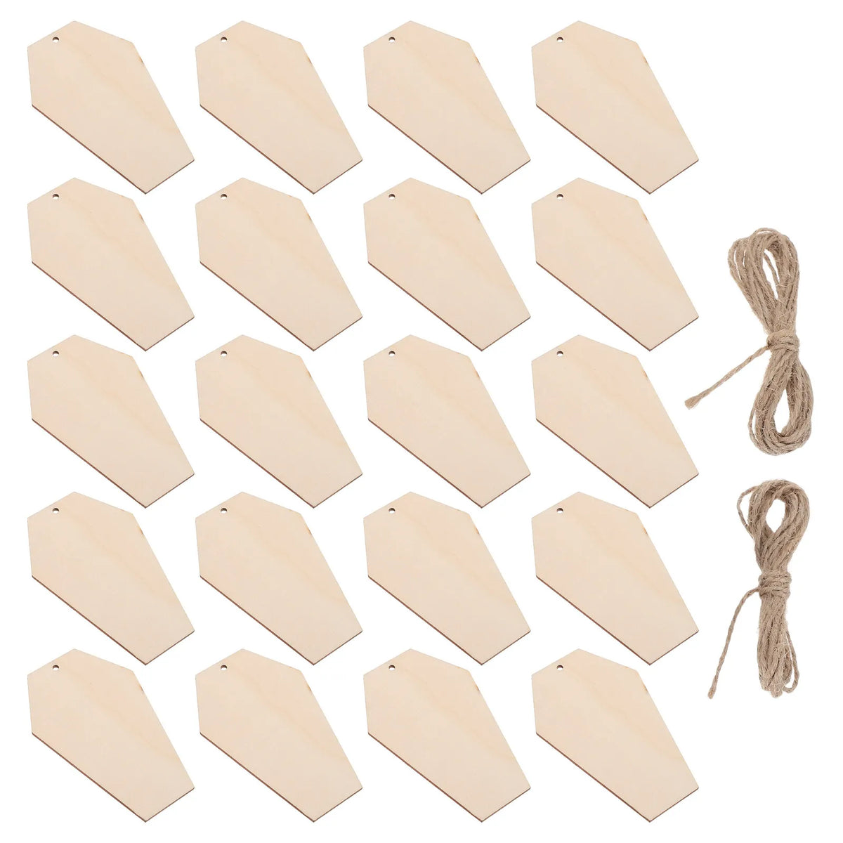 20-Pack Blank Wooden Coffin & Tombstone Cutouts | Halloween DIY Wood Craft Cutouts SWANS other