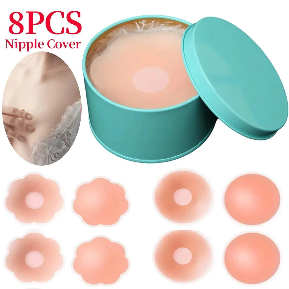 Reusable Silicone Nipple Covers – Invisible Breast Petals 6 Pairs Nipple Cover SWANS