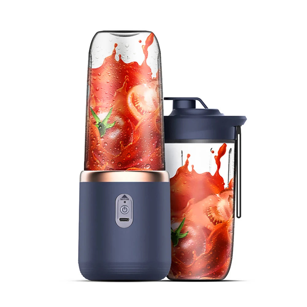 FLAREMORE 6-Blade Portable USB Juicer Cup – Travel Blender Portable Travel Juicer SWANS with 2 Cups 1