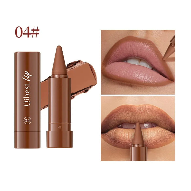 Tapered Matte Velvet Lip Liner Pencil – 6 Colors Long-Lasting Lip Liner Pencil SWANS 04