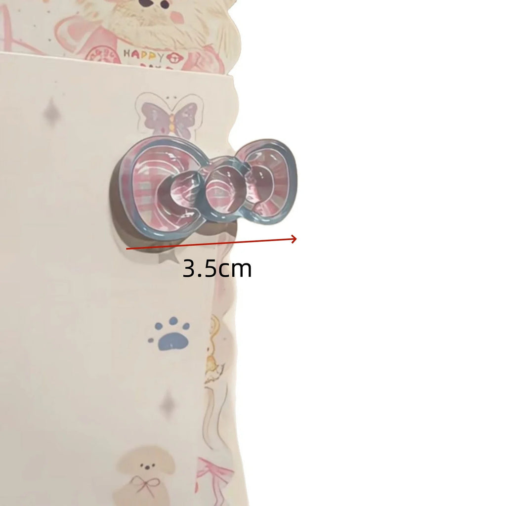 4-Pack Transparent Bow Hair Clips – Colorful Acrylic Barrettes Bow Hair Clips SWANS