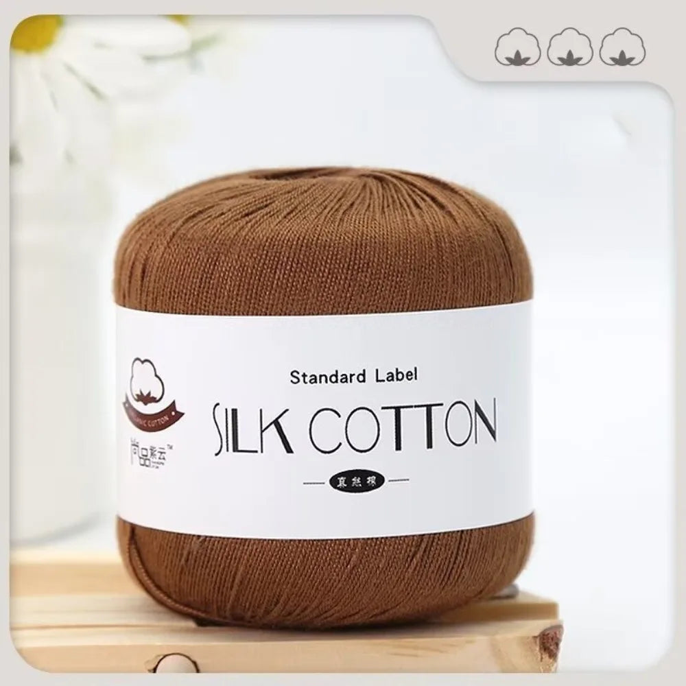 Milk Cotton Silk Yarn 50g – Soft DIY Crochet & Knitting Yarn Crochet Knitting Yarn SWANS 20