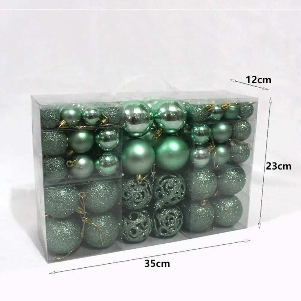 100-Pack Christmas Ball Ornaments – 18 Colors, 8cm Tree Balls Christmas Tree Ornaments SWANS