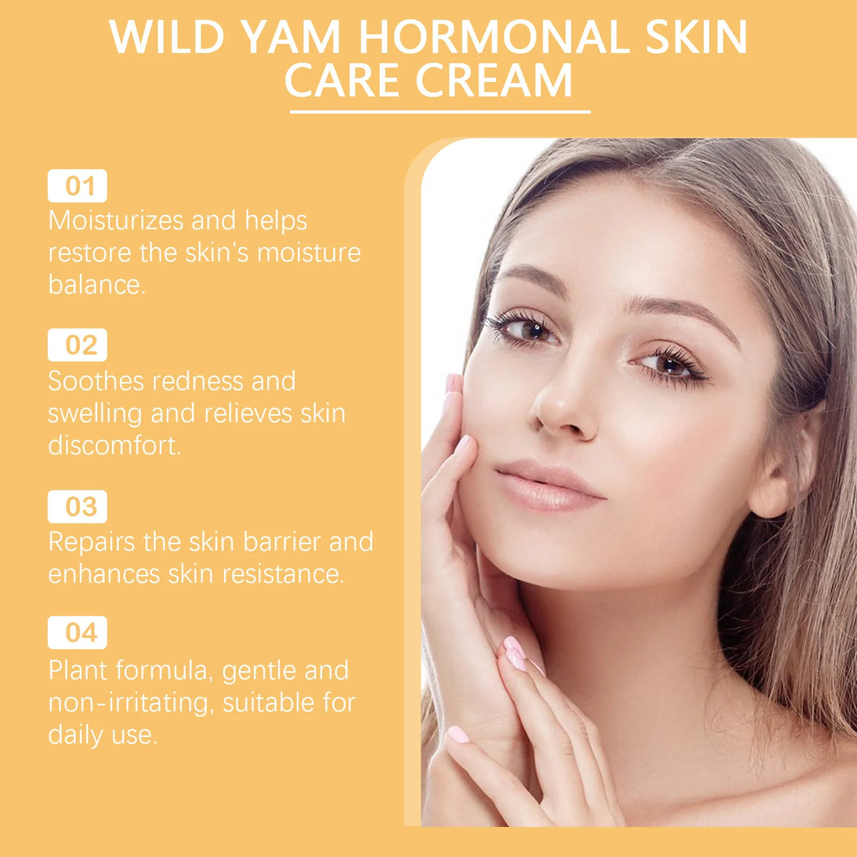 Wild Yam Cream – Moisturizing, Brightening & Firming Face Cream Facial Moisturizing Cream SWANS