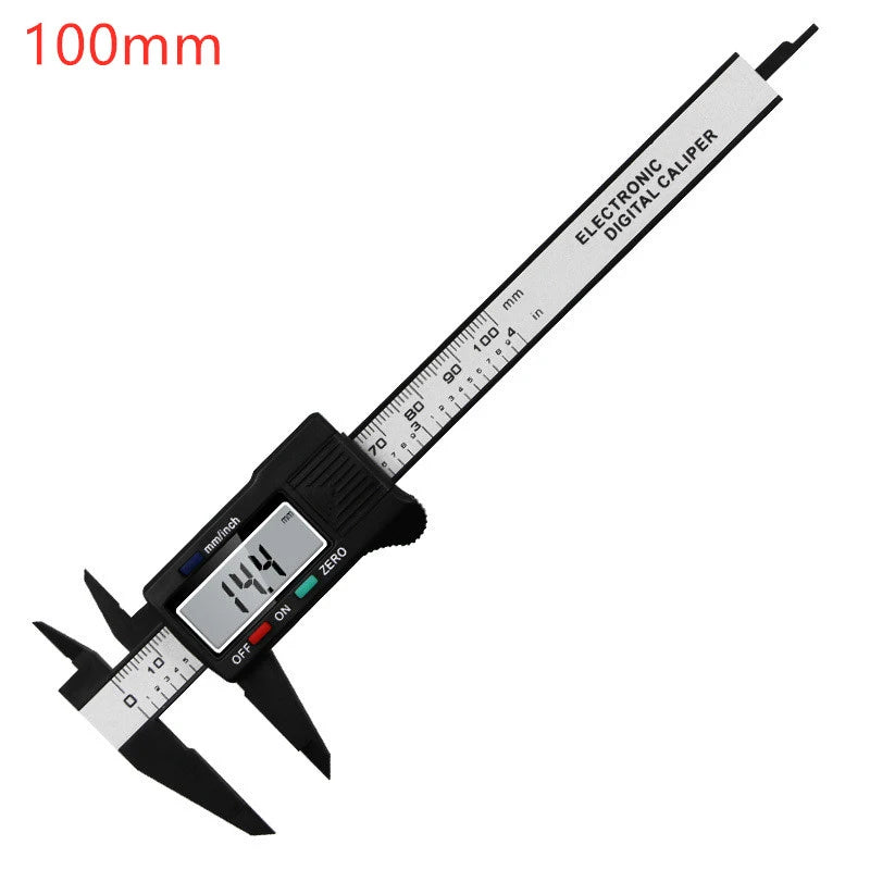 Digital Vernier Caliper 0–200mm Carbon Fiber Measuring Tool Digital Caliper SWANS 0-100mm Cool Black