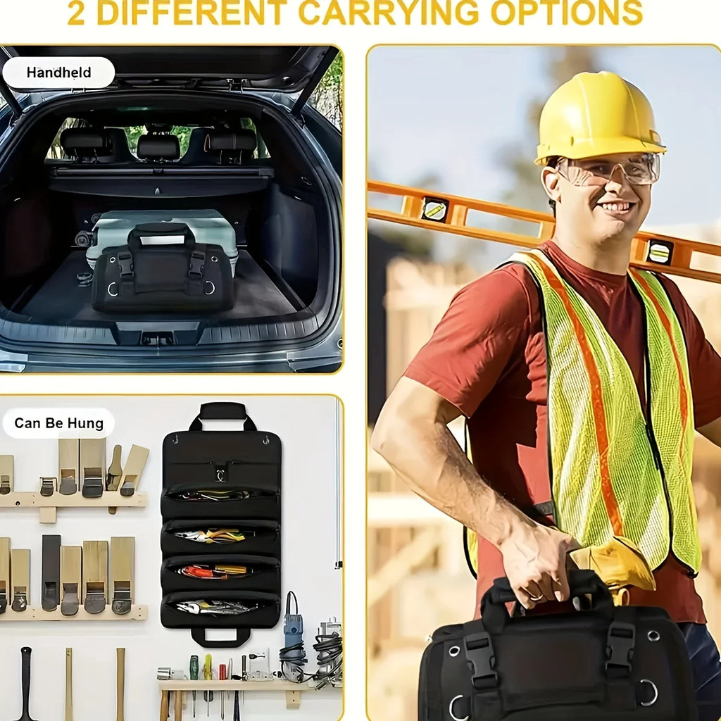 SWANS Heavy Duty Roll Up Tool Bag with Detachable Pouches Roll Up Tool Bag SWANS