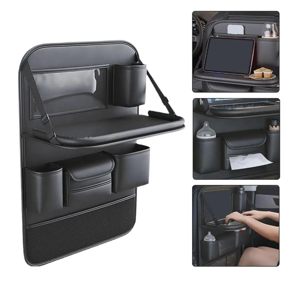 Car Seat Back Organizer with Foldable Table & Pockets Car Seat Organizer SWANS