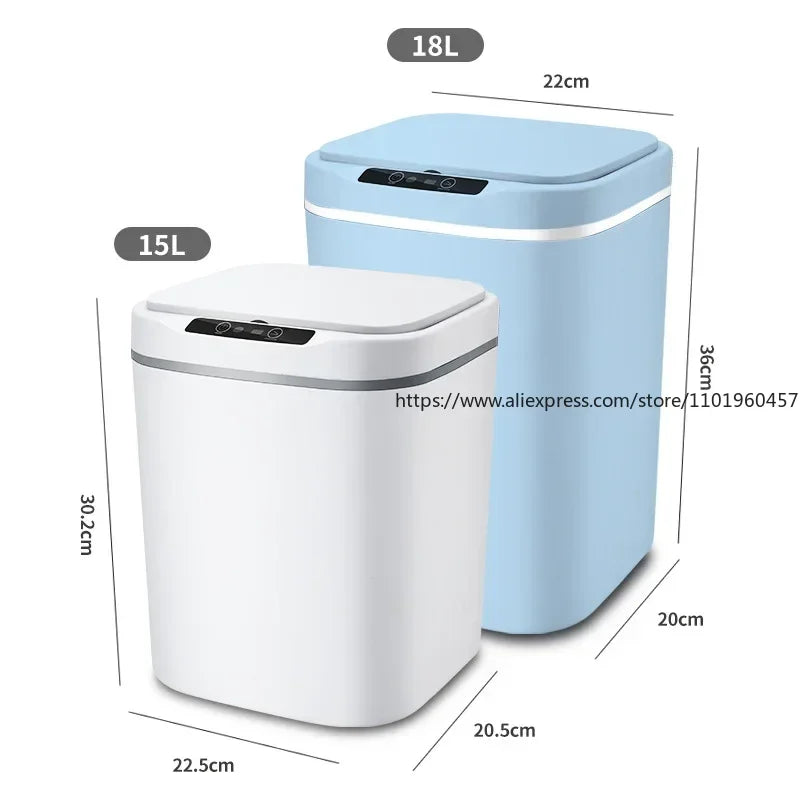 Smart Touchless Sensor Trash Can – Auto-Open Lid for Home Smart Sensor Trash Can SWANS