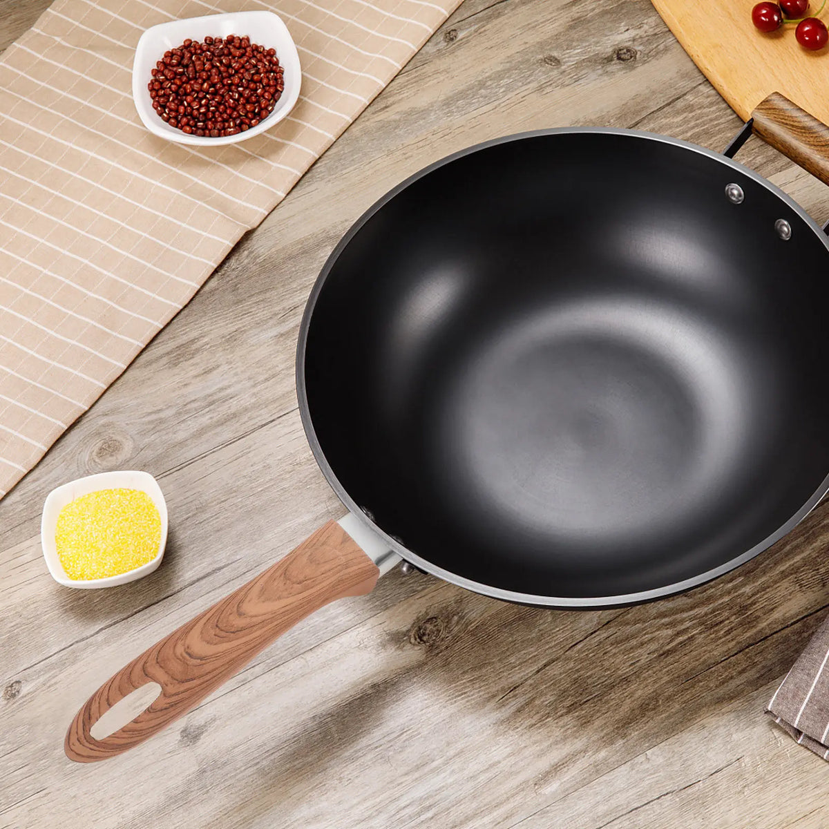 Wood Grain Pot Handle Replacement – Universal Heat Resistant Cookware Handle SWANS