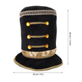 Red Nutcracker Christmas Tree Topper Hat | Holiday Costume Holiday Costume Hat SWANS Black