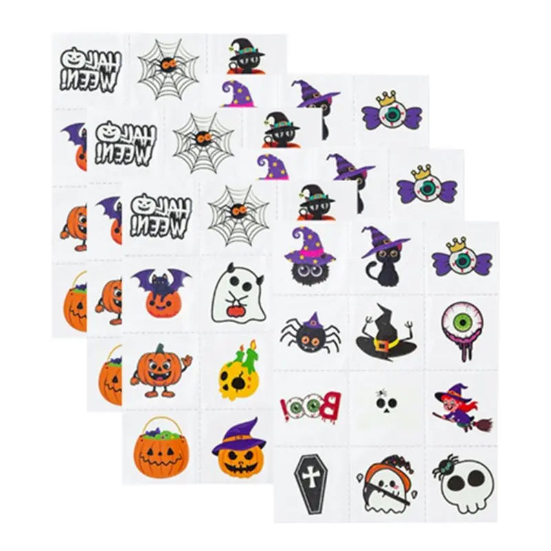 Glow in the Dark Halloween Temporary Tattoos Kids – 6 Sheets Temporary Tattoos SWANS Default Title