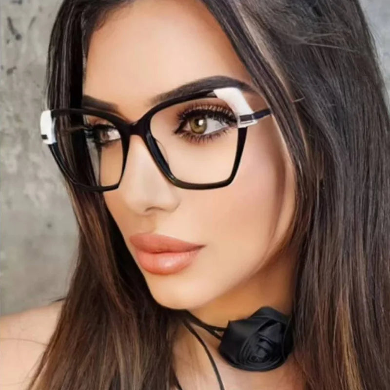 TOYEARN Oversized Blue Light Blocking Glasses Frames Women Eyeglasses Frames SWANS