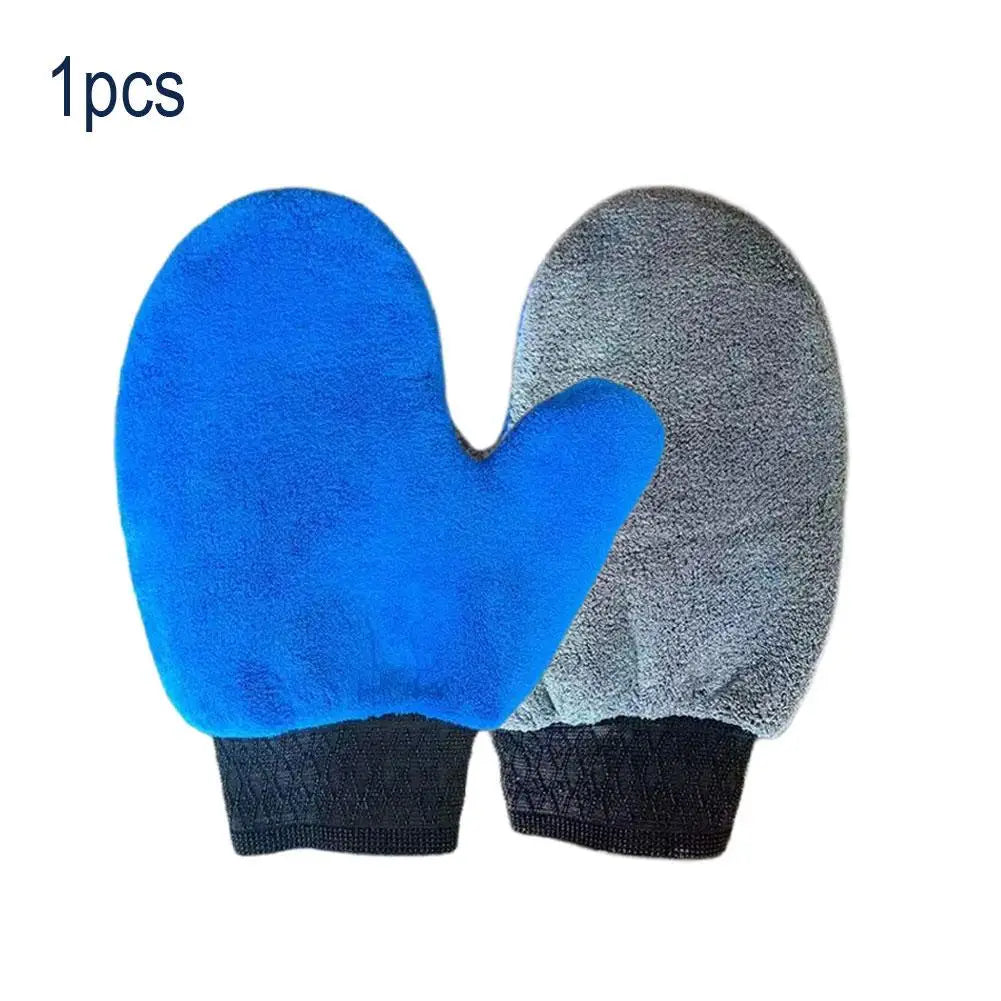 SWANS Microfiber Car Wash Gloves – Scratch-Free Detailing Car Wash Gloves SWANS Blue