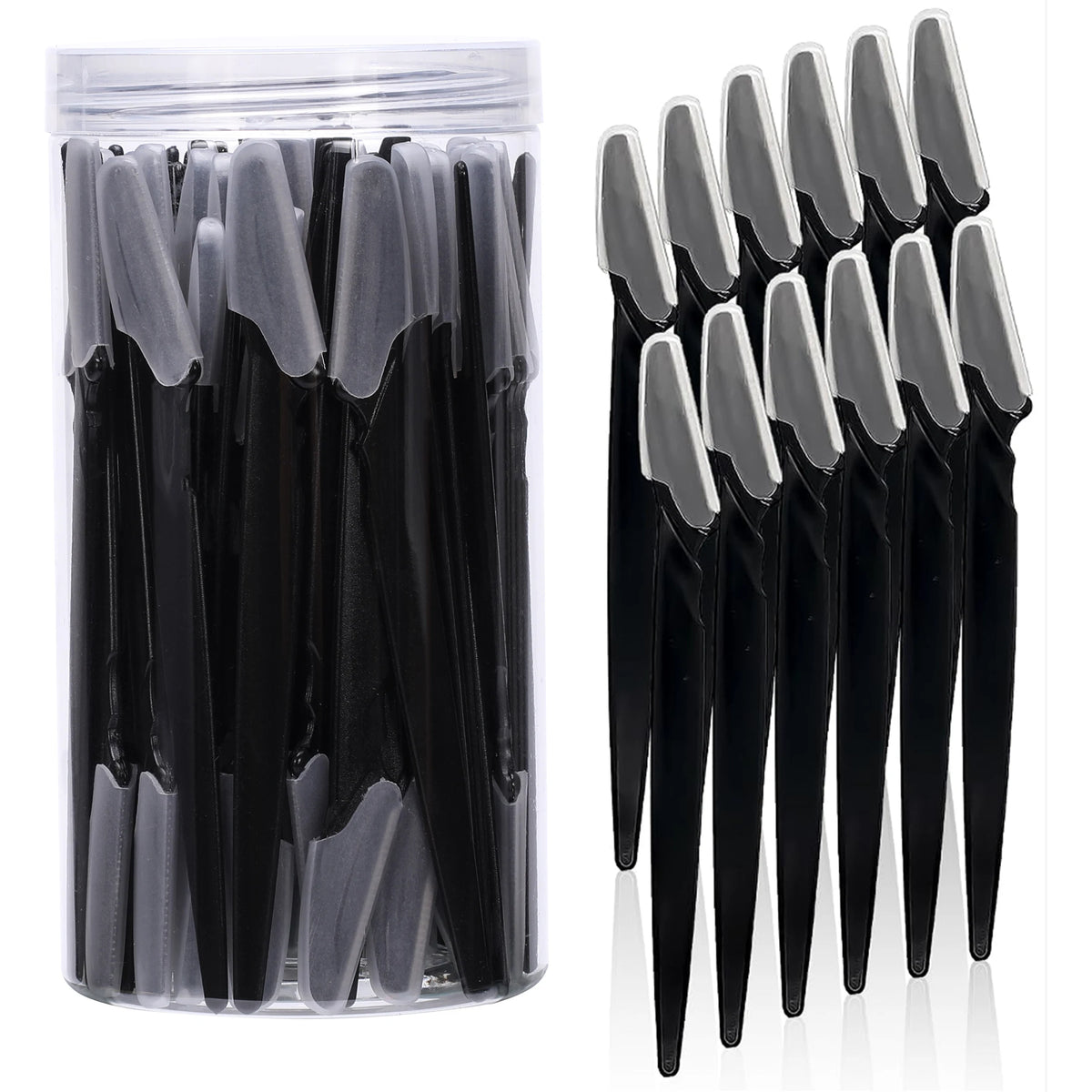 SWANS 30/40-Pack Eyebrow & Face Razor Set with Safety Cover Eyebrow Face Razor SWANS 40pcs Black