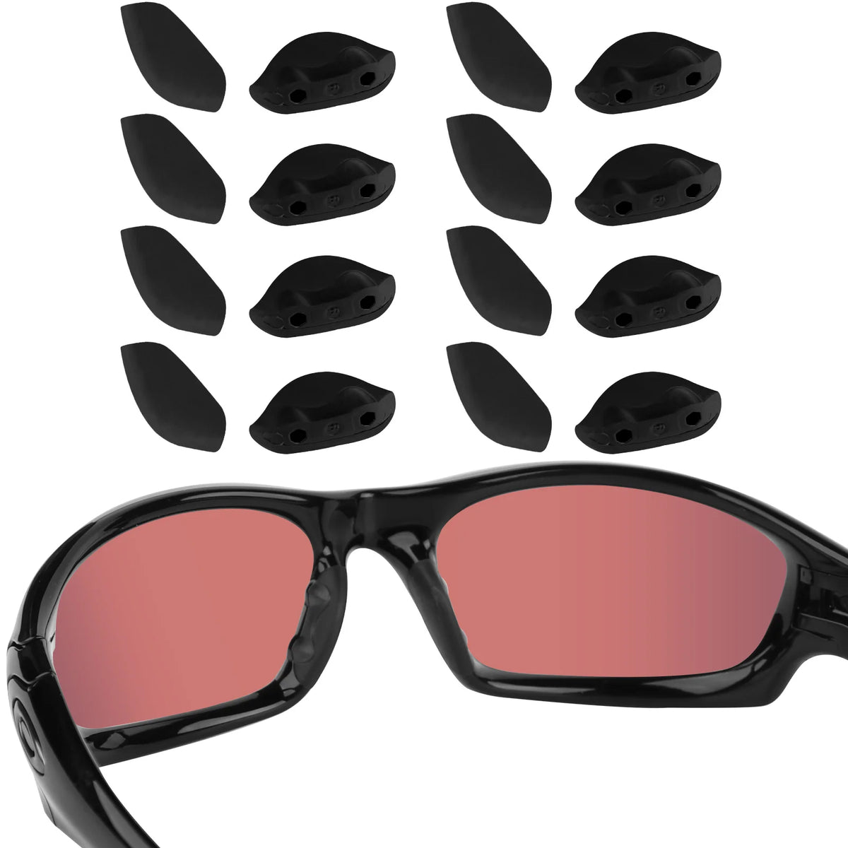 Silicone Nose Pads Replacement for Oakley Straight Jacket 2007 Eyewear Accessories SWANS 8 Pairs-Large