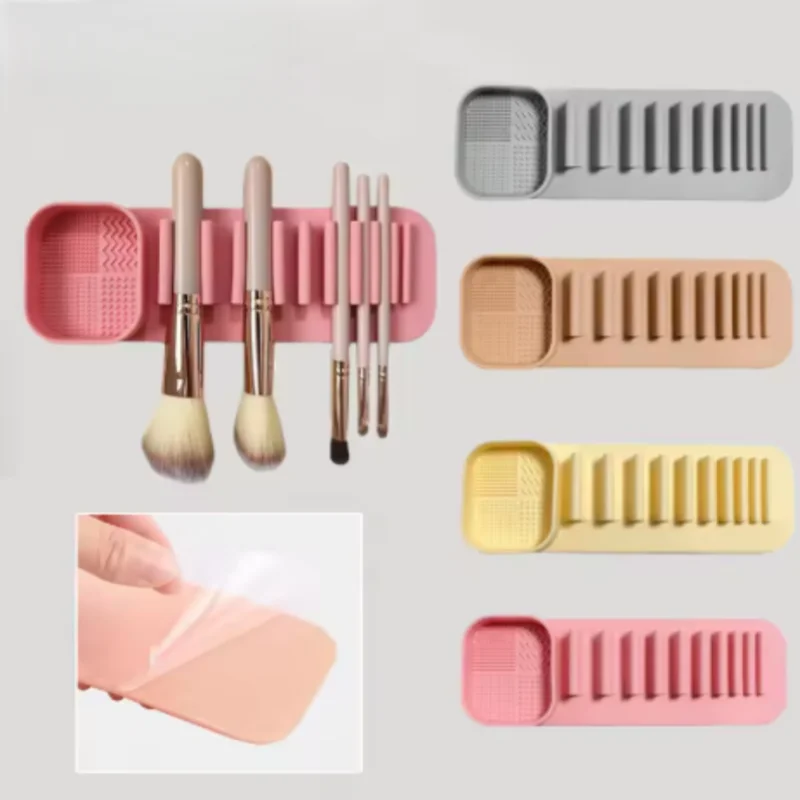 SWANS Makeup Brush Cleaner Sponge & Storage Rack Holder Set Brush Storage Organizer SWANS