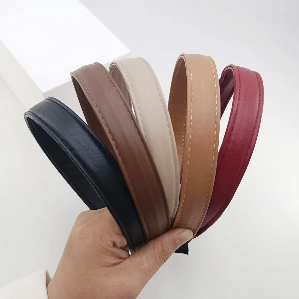Leather Narrow Headbands for Women – 1/2/3/5 Pack Hair Bands Hair Headband SWANS