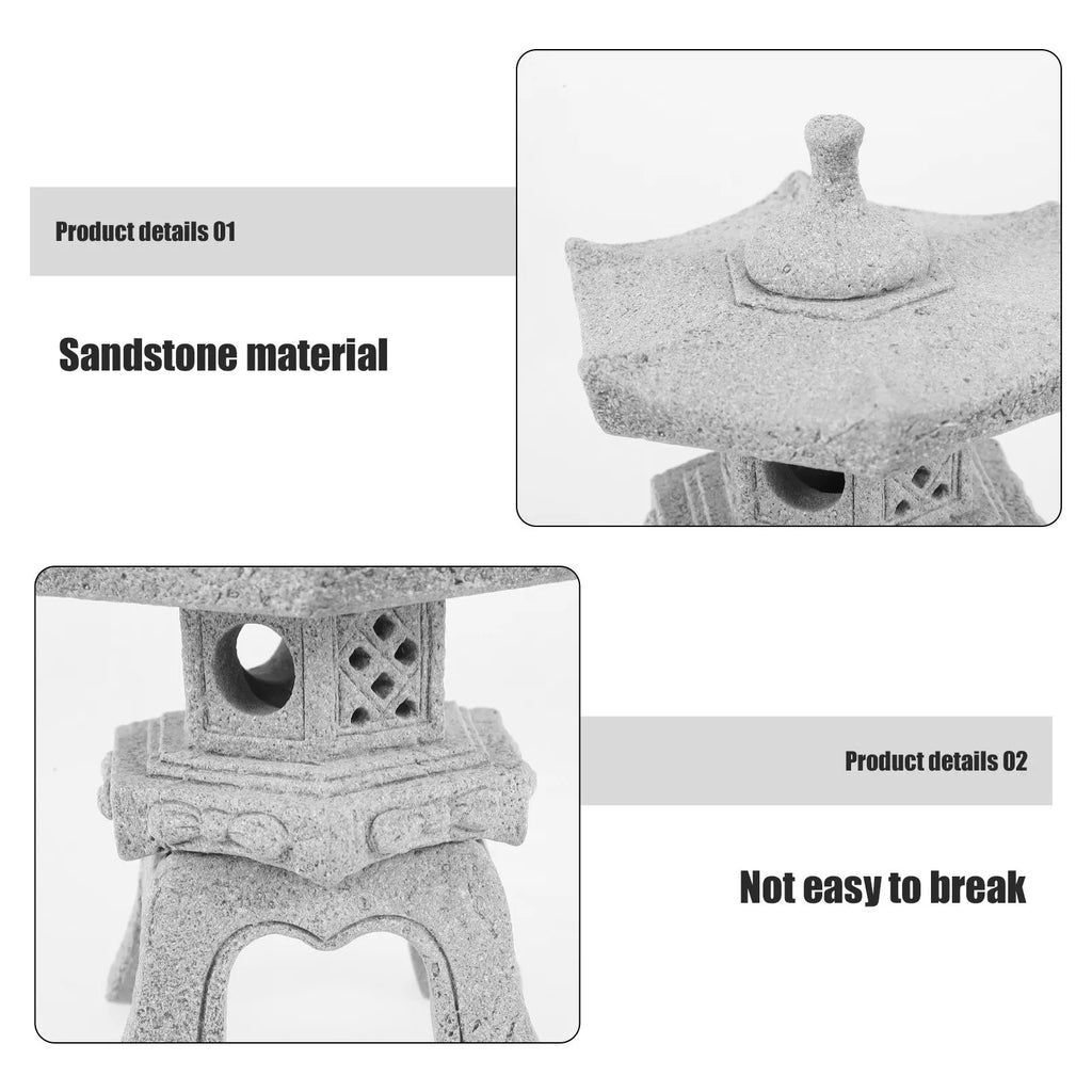 Japanese Miniature Pagoda Lantern – Zen Garden & Aquarium Décor Garden Ornament SWANS
