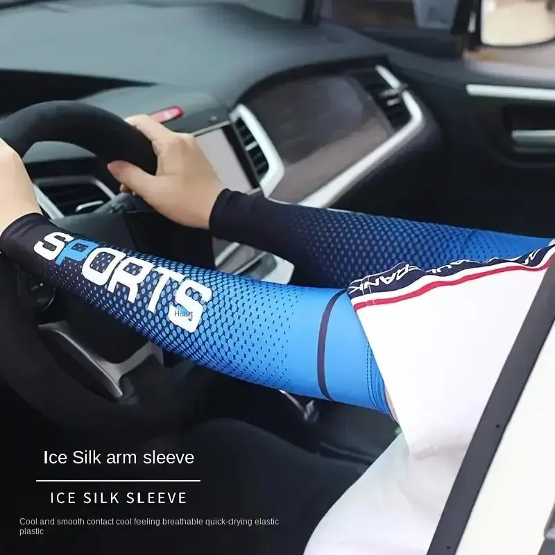 Ice Silk Arm Sleeves UPF 50+ UV Protection – Unisex Cooling UV Arm Sleeves SWANS