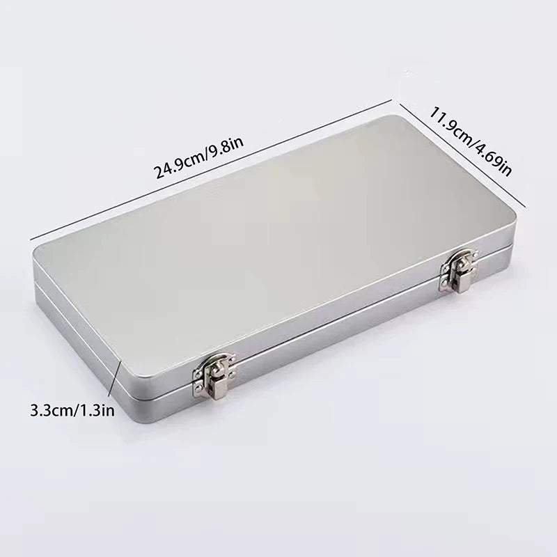 YOVIP Metal Rectangular Storage Box with Lid – S & L Sizes Metal Storage Box SWANS L
