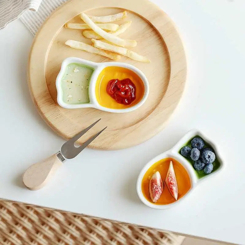 Carrot Shape Ceramic Sauce Dish – Mini Condiment Saucer Ceramic Sauce Dish SWANS