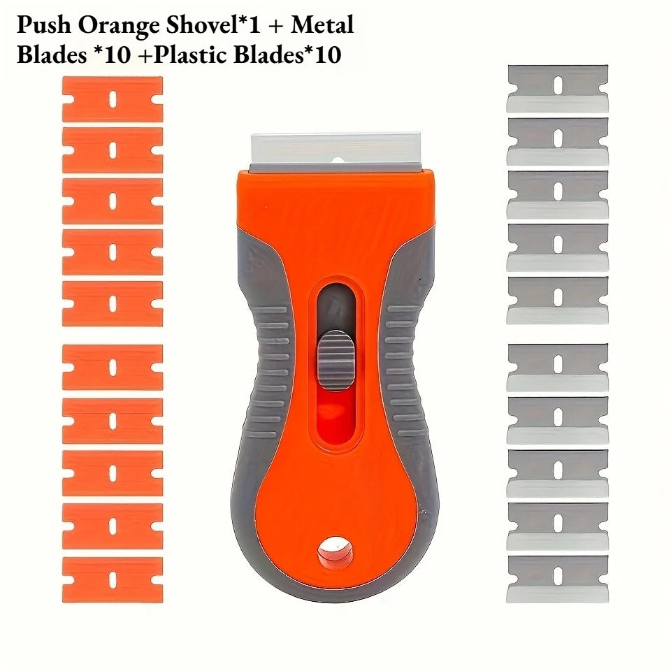 SWANS 21-Piece Scraper Tool Set – Glass, Ceramic & Cooktop Cleaning Scraper Set SWANS Orange