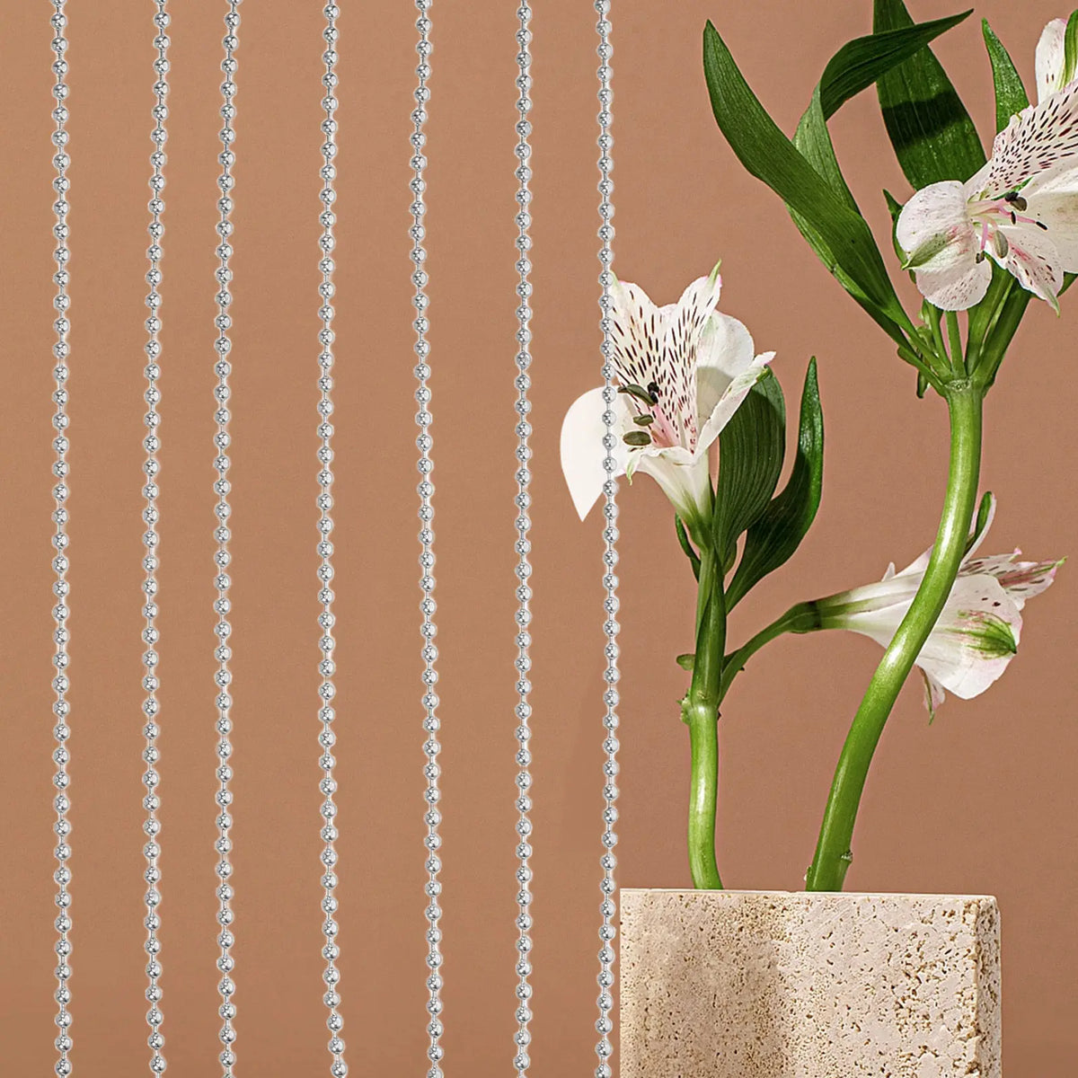 Decorative Ceiling Fan Pull Chain Extension – Metal Beaded Fan Pull Chain Extension SWANS
