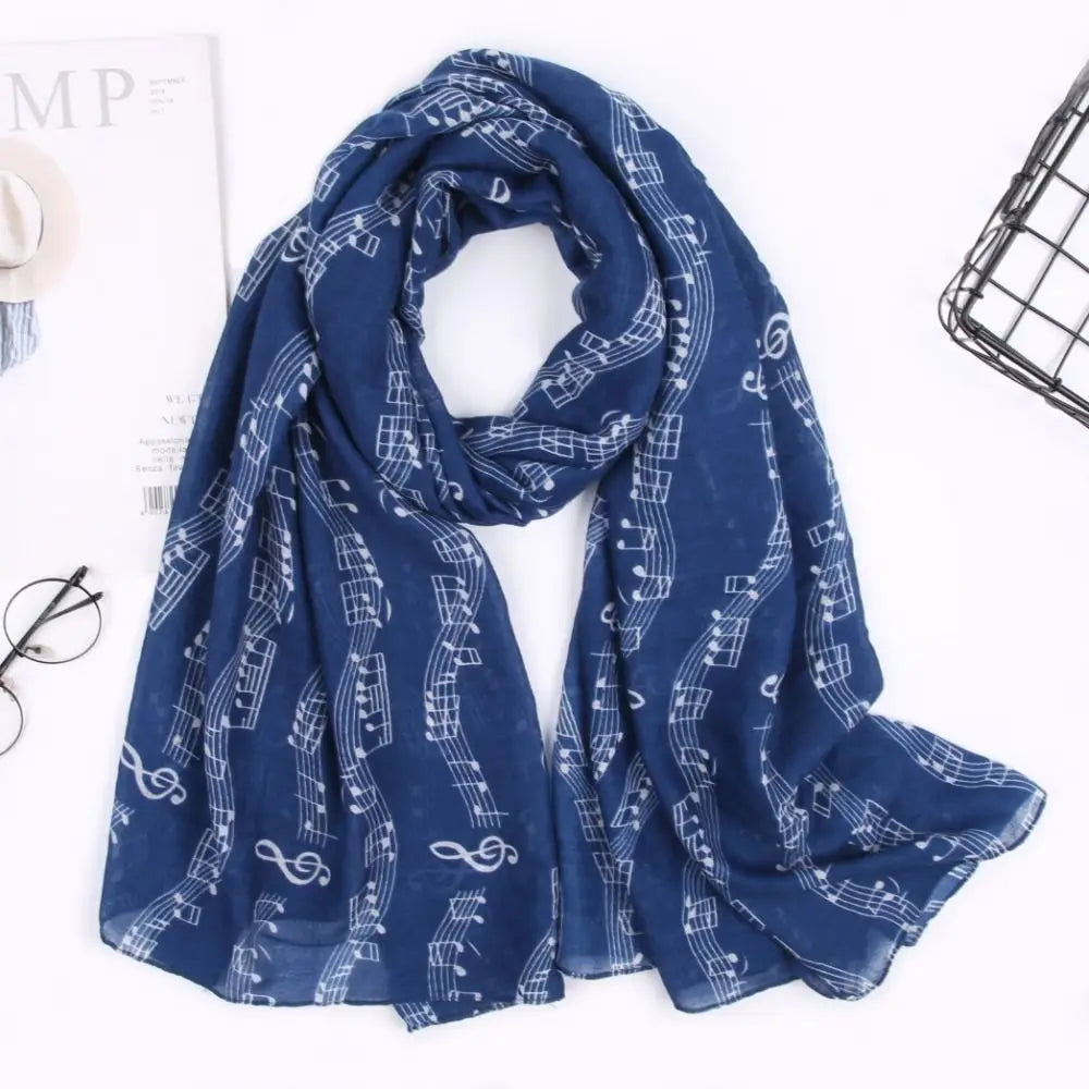 Musical Note Print Scarf – Lightweight 180×80cm Shawl Wrap Fashion Scarf Wrap SWANS