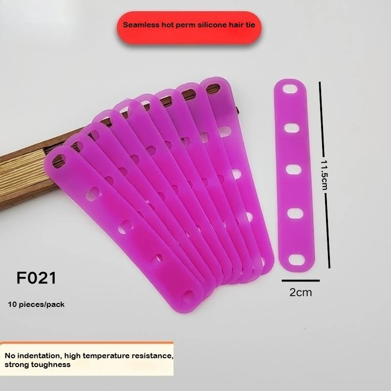 SWANS 20pcs Heatless Hair Perm Rods & Elastic Rubber Bands Hair Perm Rods SWANS 10pcs pink