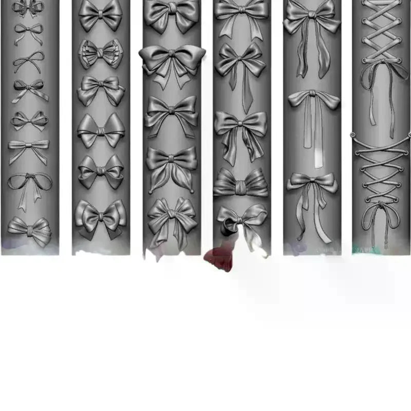 3D Silicone Bow Nail Art Mold – DIY Bowknot Manicure Stencil Nail Art Mold SWANS