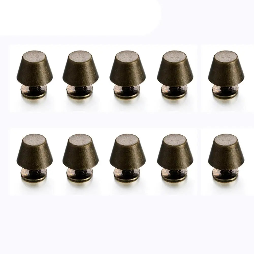 Punk Dome Head Screw Rivets 10/12mm – 10-Pack for Leather & Bags Craft Screw Rivets SWANS bronze-12mm