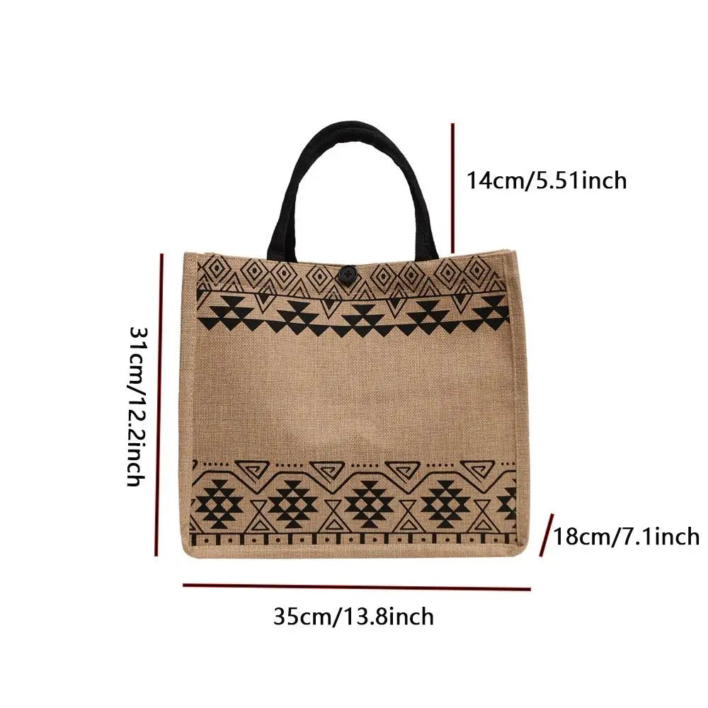 Large Canvas Shoulder Bag – Vintage National Style Tote Canvas Shoulder Bag SWANS