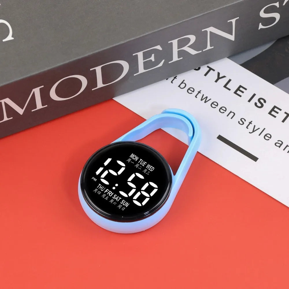 SWANS LED Digital Pocket Watch – Luminous Hanging Watch Digital Pocket Watch SWANS Light Blue