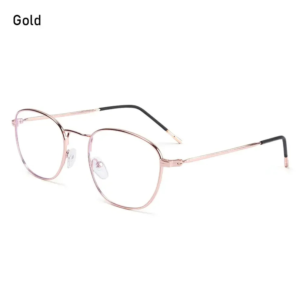 Ultralight Metal Square Blue Light Blocking Glasses – Unisex Blue Light Glasses SWANS Gold
