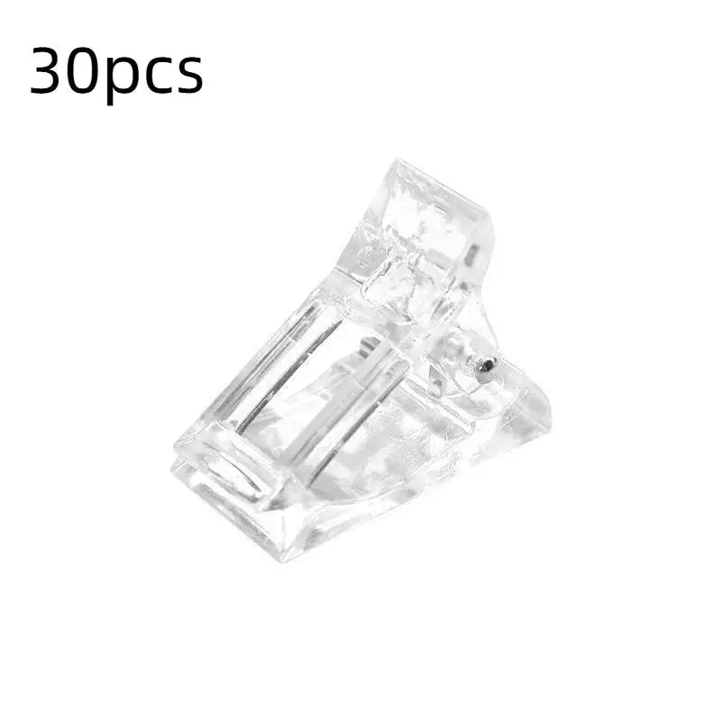 Transparent Nail Extension Clips Gel Builder Clamps 10/20/30pc Nail Extension Clips SWANS 30pcs