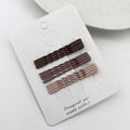 12-Pack Milk Tea Gradient Bobby Pins – Matte Alloy Hair Clips Hair Barrettes SWANS 12 PCS NC