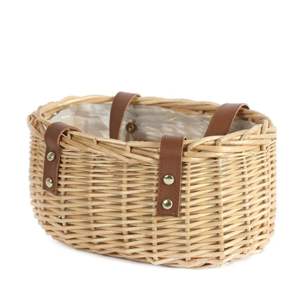 Wicker Flower Girl Basket – Willow Rattan Half Moon Woven Wicker Storage Basket SWANS 5