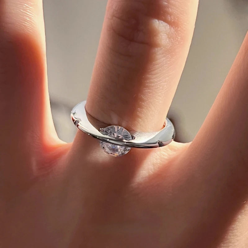 Zircon Planet Open Ring – Y2K Fashion Jewelry for Women & Men Fashion Ring SWANS