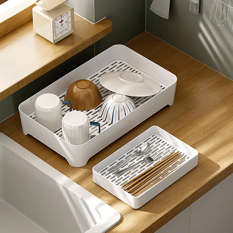 Double Layer Drip Tray – Plastic Drain Rack for Cups & Fruit Dish Drain Rack SWANS