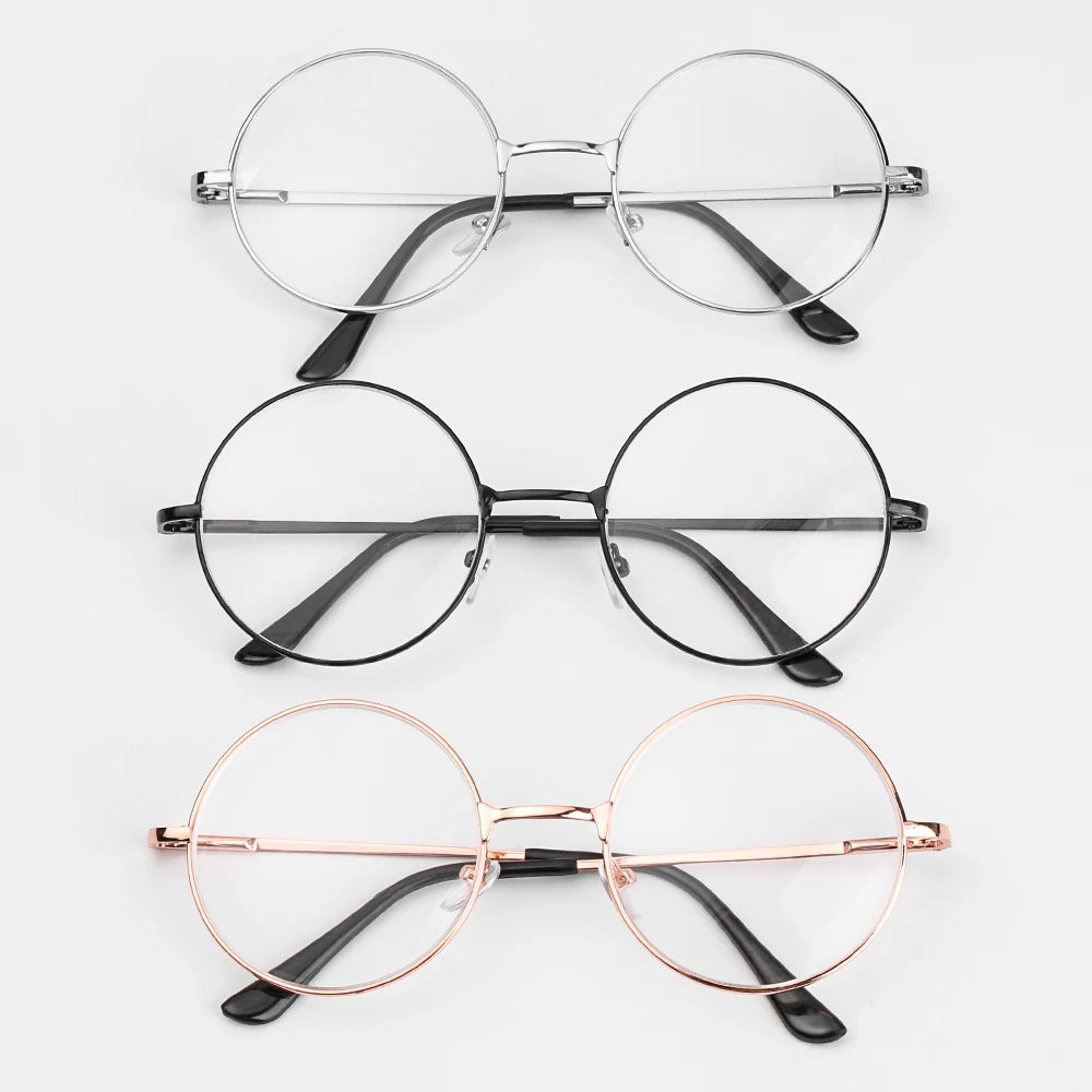 Round Vintage Myopia Glasses Unisex | -1.0 to -4.0 Prescription Eyeglasses SWANS