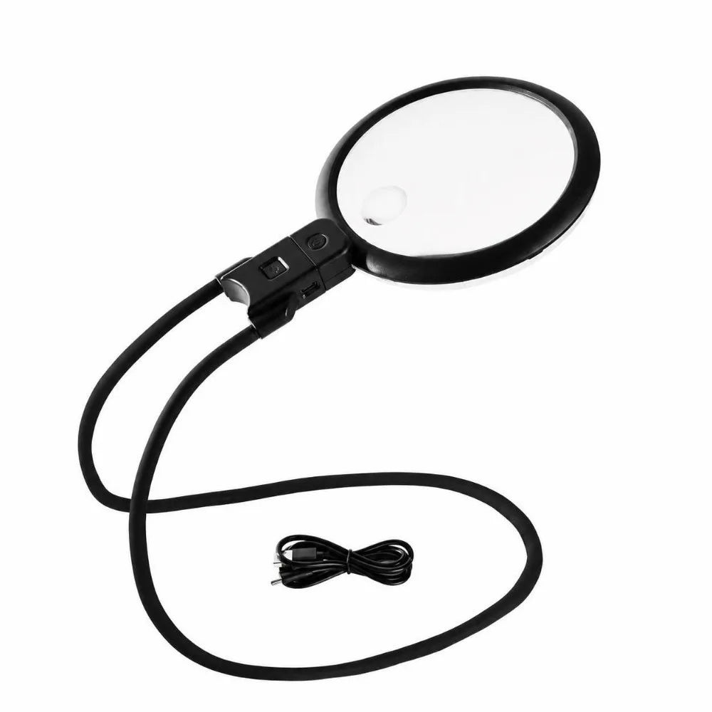 SWANS Hands-Free LED Neck Magnifier 5X 15X – 36 LED Lights LED Neck Magnifier SWANS 5X-15X