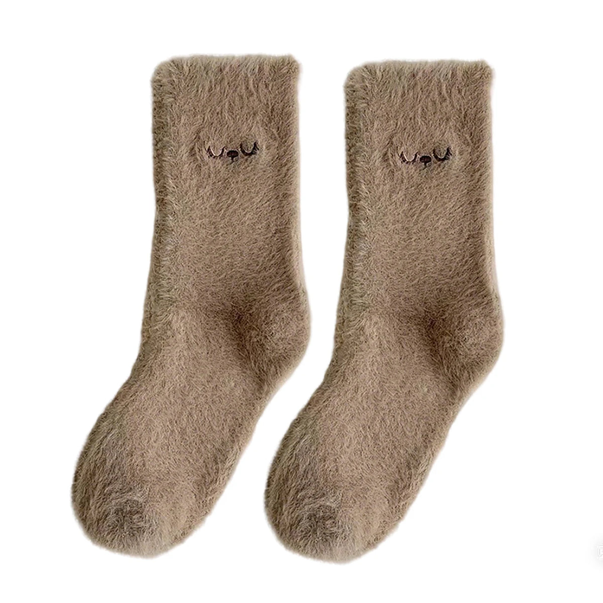 Women's Thick Plush Faux Mink Fur Socks – Cozy Winter Floor Socks Plush Winter Socks SWANS