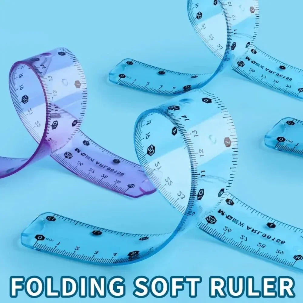 Transparent Flexible Soft Ruler 1/3Pcs – Bendable Measuring Tool Flexible Measuring Ruler SWANS