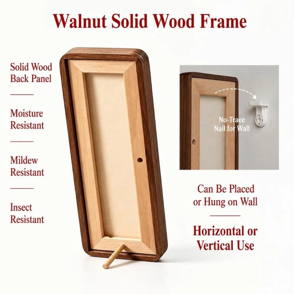 Vintage Wooden Photo Strip Frame – Mortise & Tenon with Hook Wooden Photo Frame SWANS