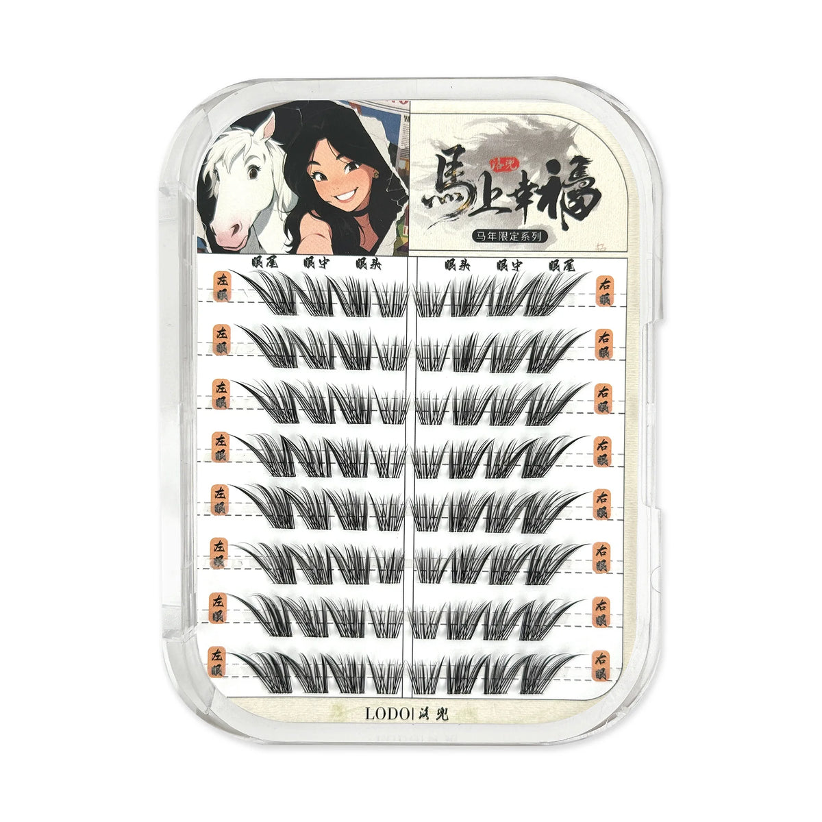 SWANS Fox Eye Self-Adhesive False Eyelashes – Glue-Free Winged False Eyelashes SWANS