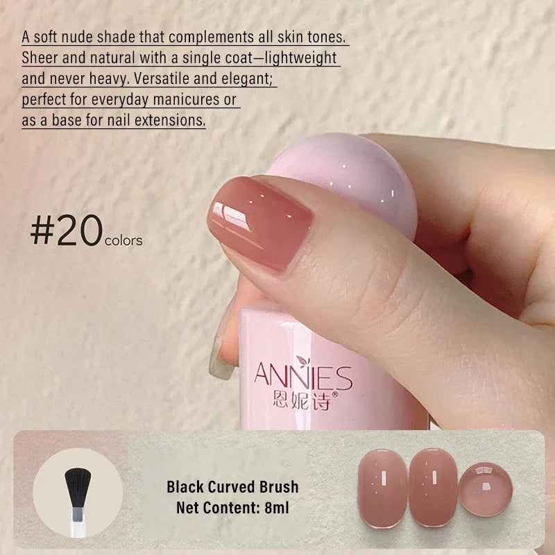 8ml Nude Gel Nail Polish – 23 Colors UV/LED Soak Off Gel Nail Polish SWANS 20