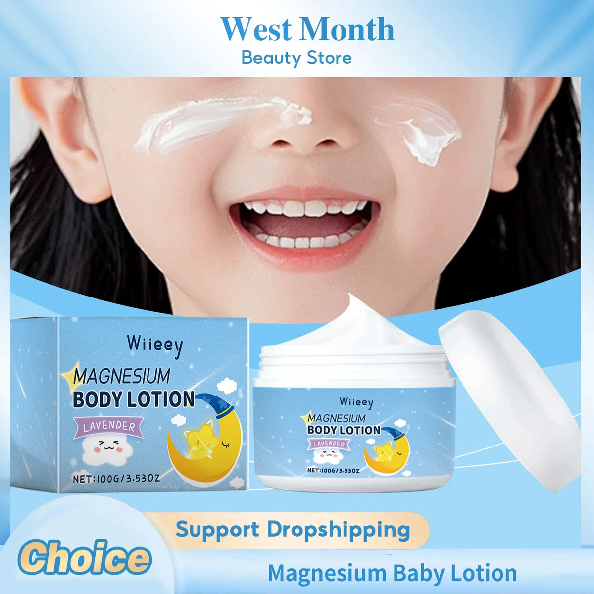 Wiieey Magnesium Baby Lotion – Kids Nourishing Moisturizing Cream Baby Moisturizing Cream SWANS