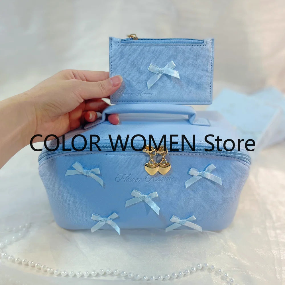 Flower Knows Genuine Leather Makeup Bag & Cosmetic Organizer Cosmetic Organizer Bag SWANS