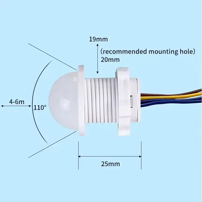 PIR Motion Sensor Light Switch 85-265V – Auto On/Off Motion Sensor Switch SWANS